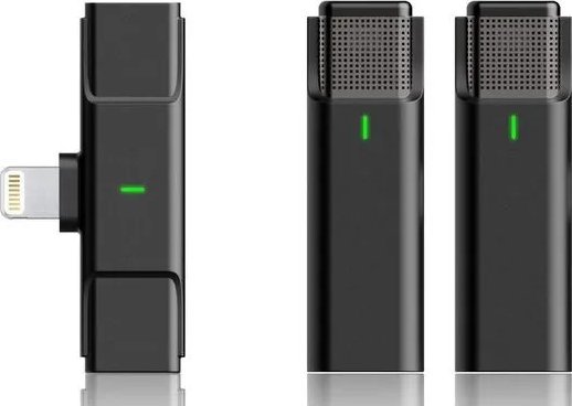 Mikrofon wireless për smartphone Viking Technology M302, set 2 copë, Lightning, i zi