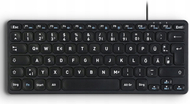 Tastierë Perixx PERIBOARD 416 DE, QWERTZ gjerman, USB, hub USB, e zezë