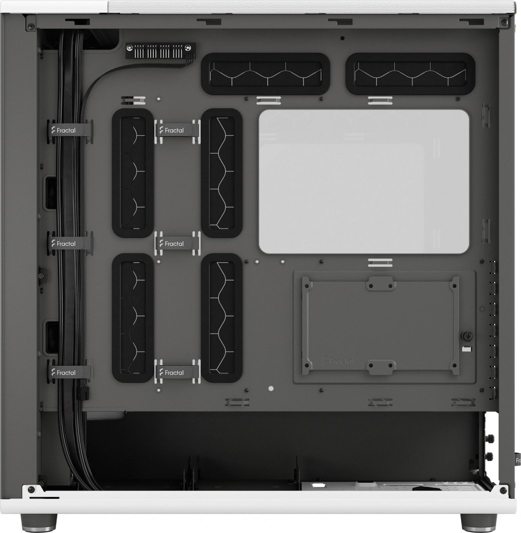Kasë Fractal Design North XL Clear, e bardhë, Midi Tower
