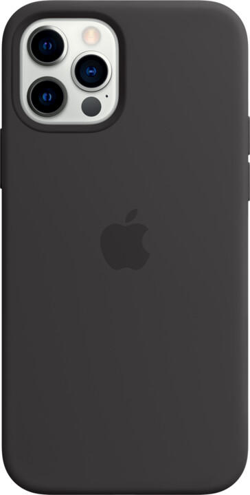 Mbrojtëse silikoni Apple MagSafe për iPhone 12/12 Pro, e zezë