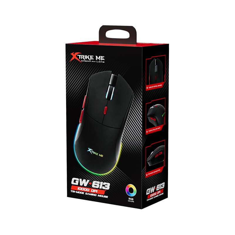 XTRIKE ME GW-613 Gaming Wireless Mouse Black