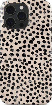 Mbulesë telefoni Burga 57290 Almond Latte për Apple iPhone 15 Pro, TPU dhe silikon, e zezë