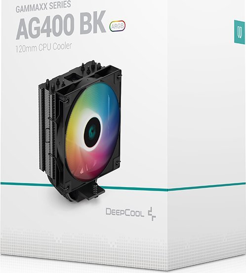 Ftohës CPU Deepcool AG400 BK ARGB, 120mm, 220W TDP, i zi