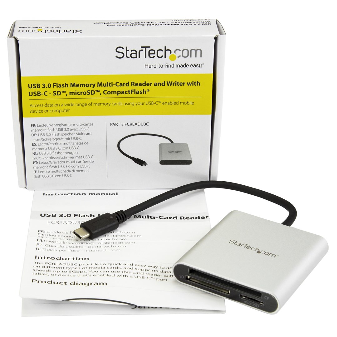Lexues kartele Startech FCREADU3C, USB 3.0, 5Gbps, e zezë