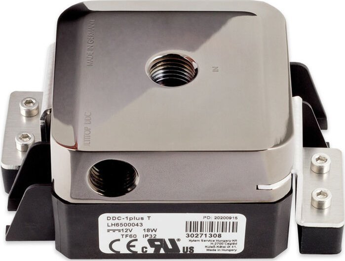 Kapak pompe uji Aquacomputer ULTITOP DDC, për pompa DDC, lidhje G1/4, black chrome