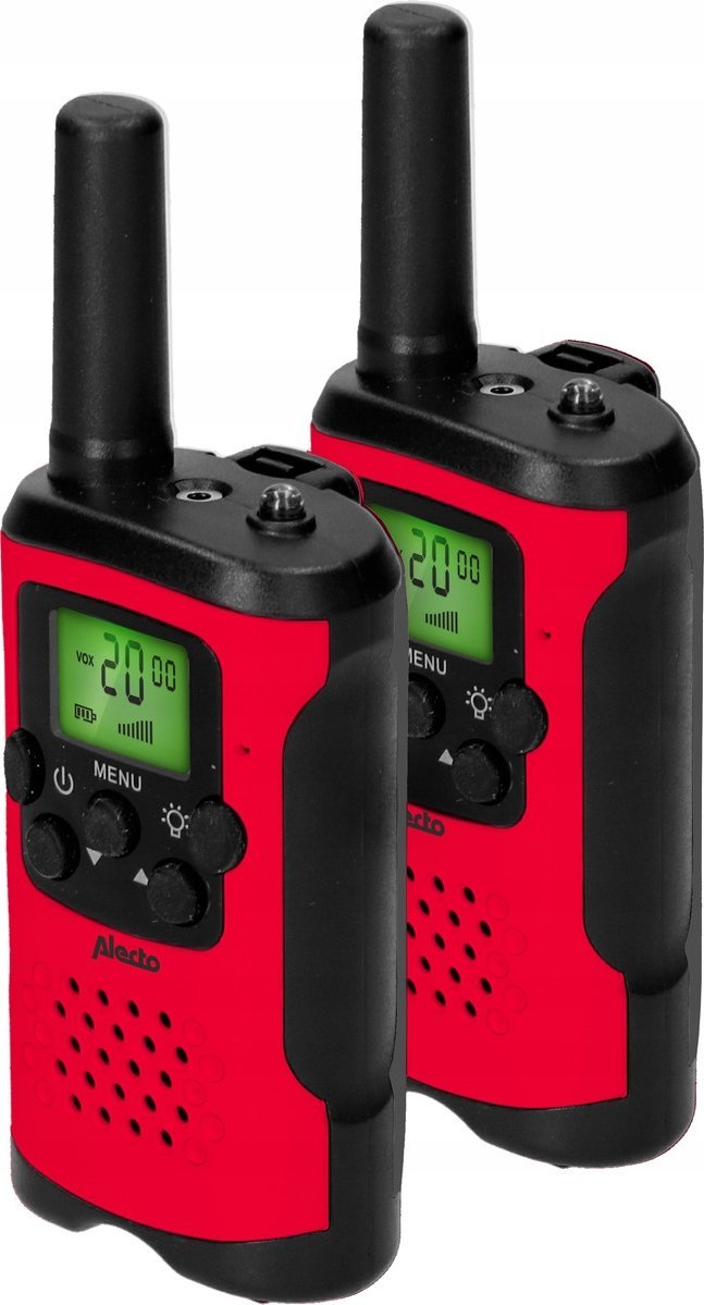 Set Walkie Talkie për fëmijë Alecto FR115RD, rreze deri 7 km, set me 2 copë, i kuq e zi