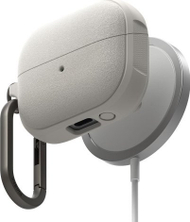 Rasti Ringke Onyx Magnetic MagSafe për Samsung Galaxy Buds 3 3 Pro, TPU, me karabinë, gri e ngrohtë