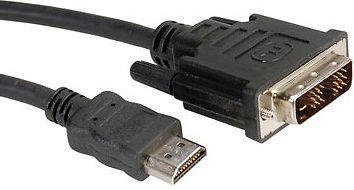 Kabllo DVI në HDMI VALUE 11.99.5522, 2m, High Speed, e zezë
