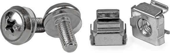 Set vida dhe dado për kabinet serveri StarTech CABSCREWM52, 100 copa, çelik inox