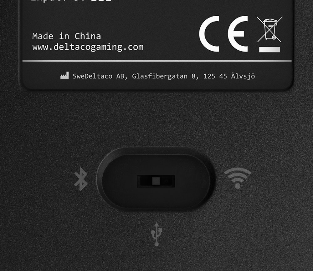 Tastierë gaming Deltaco GAM-100-DE, mekanike 65%, USB dhe Bluetooth, RGB, e zezë