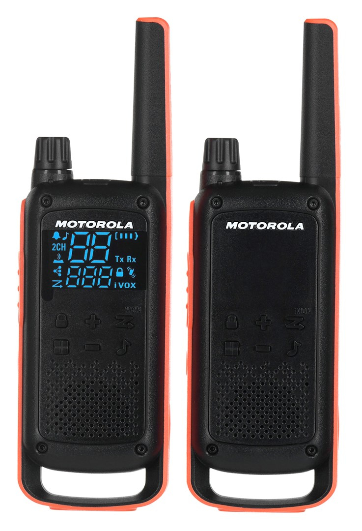 Radiolidhje Motorola TLKR T82, diapazon deri 10 km, 2 copë, e zezë