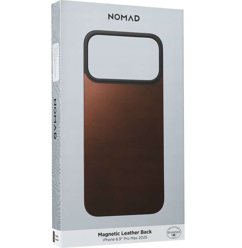 Kapotë magnetike Nomad për iPhone 17 Pro Max, lëkurë Horween, MagSafe, kafe