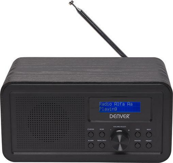 Radio dixhitale Denver DAB-30, DAB+ FM, 1W RMS, e zezë