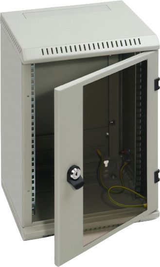 Dollap muri Triton Delta RBA-09-AS3-CAX, rack 10", 9U, gri RAL 7035