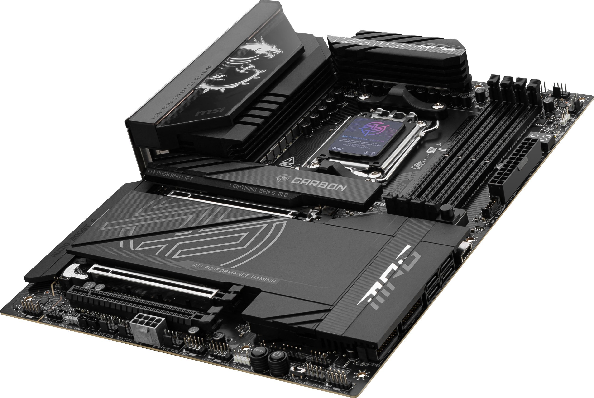 Pllakë amë MSI MPG X870E Carbon WiFi, AMD X870E, Socket AM5, ATX 2