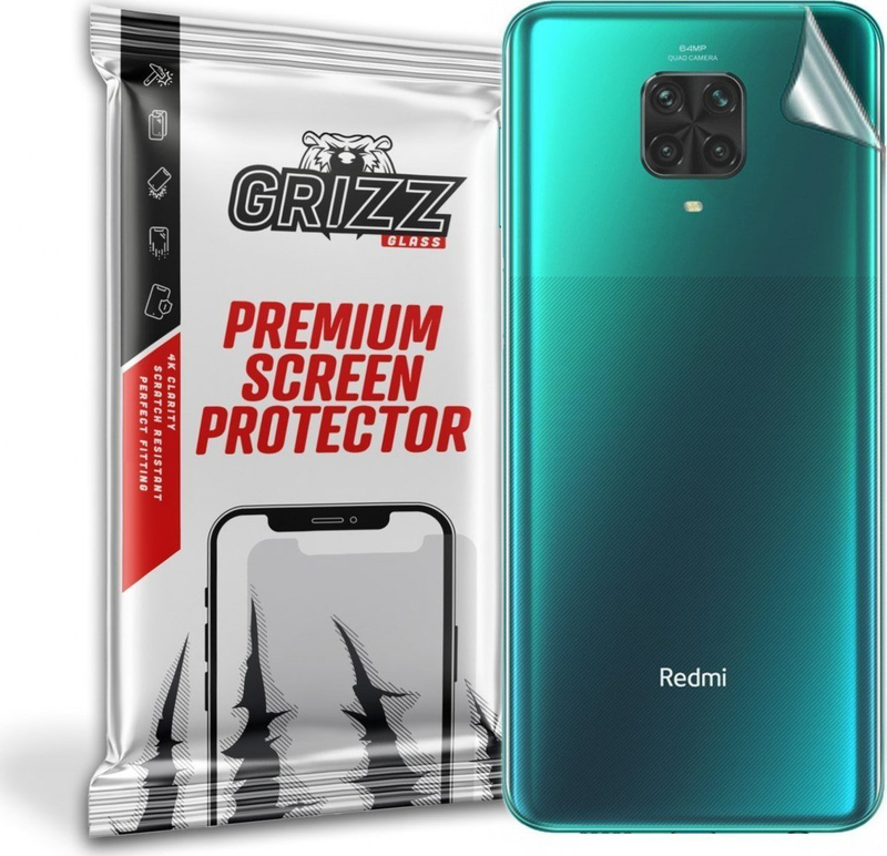 Film mbrojtës për pjesën e pasme GrizzGlass UltraSkin Xiaomi Redmi Note 9 Pro 4G, i hollë, transparent
