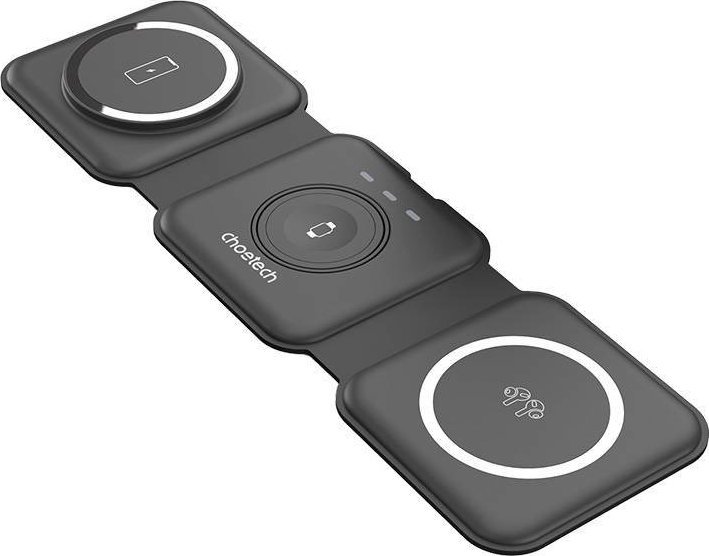Karikues wireless magnetik Choetech T588-F, 3 në 1, 15W, i zi