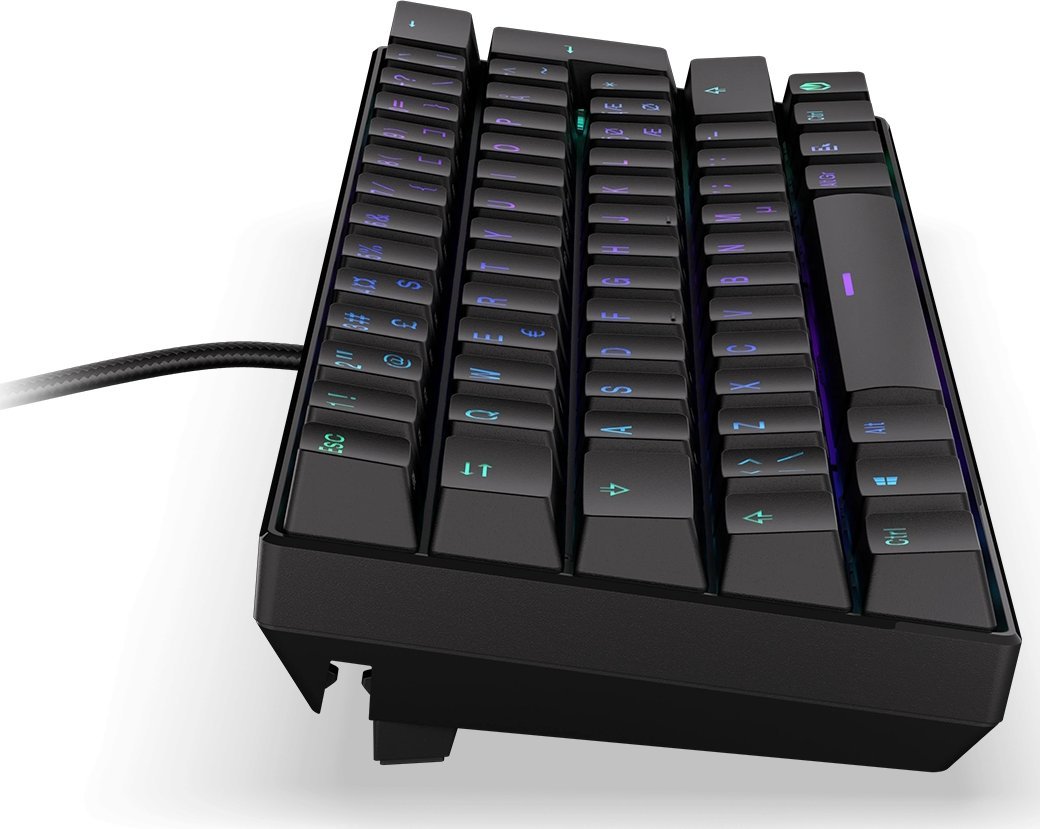Tastierë mekanike Endorfy Thock Compact Wireless, 65%, RGB, e zezë