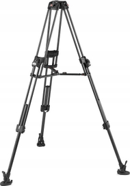 Stativ video Manfrotto 504X Fast Twin, kokë fluide, alumin, i zi