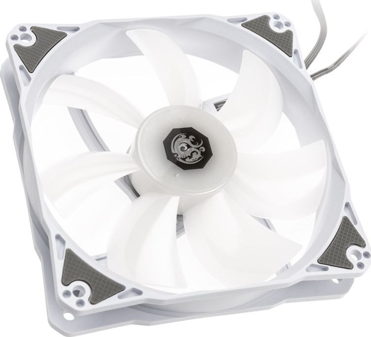 Ventilatorë PC Bitspower Notos 120, 3 copë, RGB, me hub, të bardhë