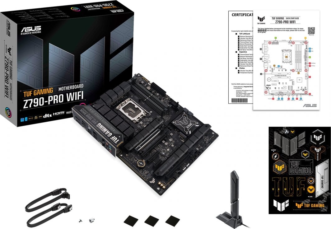 Pllakë amë Asus TUF GAMING Z790-PRO WIFI, LGA 1700, Intel Z790, Wi-Fi 6E, e zezë