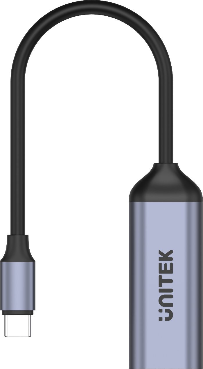 Adapter video UNITEK V1415A, USB Type C në DisplayPort, 8K, gri
