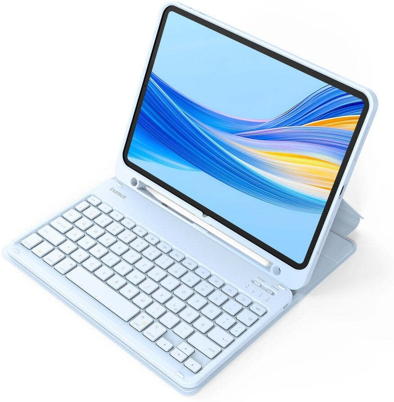 Tastierë Bluetooth Inateck KB04002, për iPad, layout gjerman QWERTZ, blu