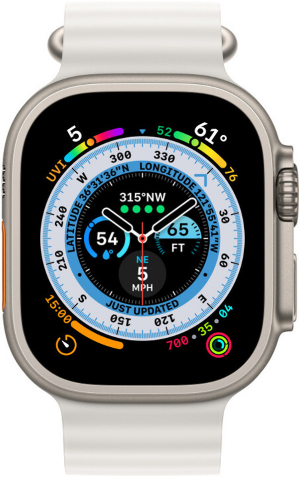 Apple Watch 49mm Band, White Ocean Band