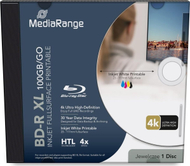 Disk Blu ray MediaRange BD R XL, 100GB, 4x, i printueshëm
