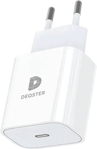 Полнач USB Deqster 30W, приклучок USB-C, ЕУ приклучок, бел