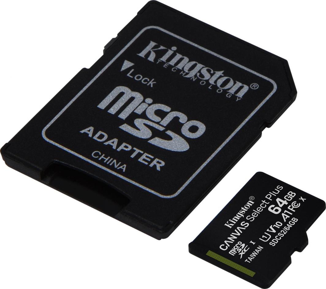 Kartë memorie Kingston Canvas Select Plus microSDXC, 64 GB