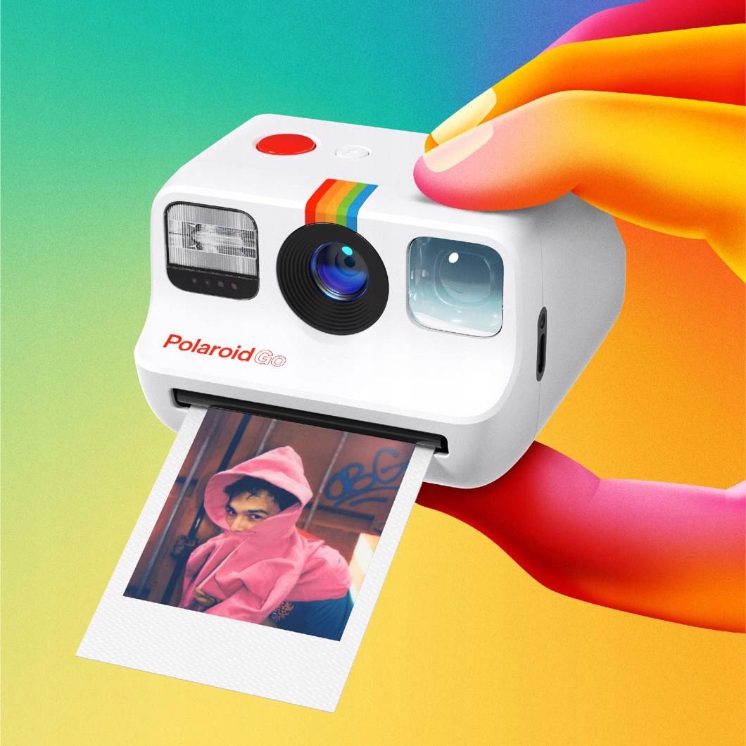 Фотоапарат Polaroid Go, инстант, бел