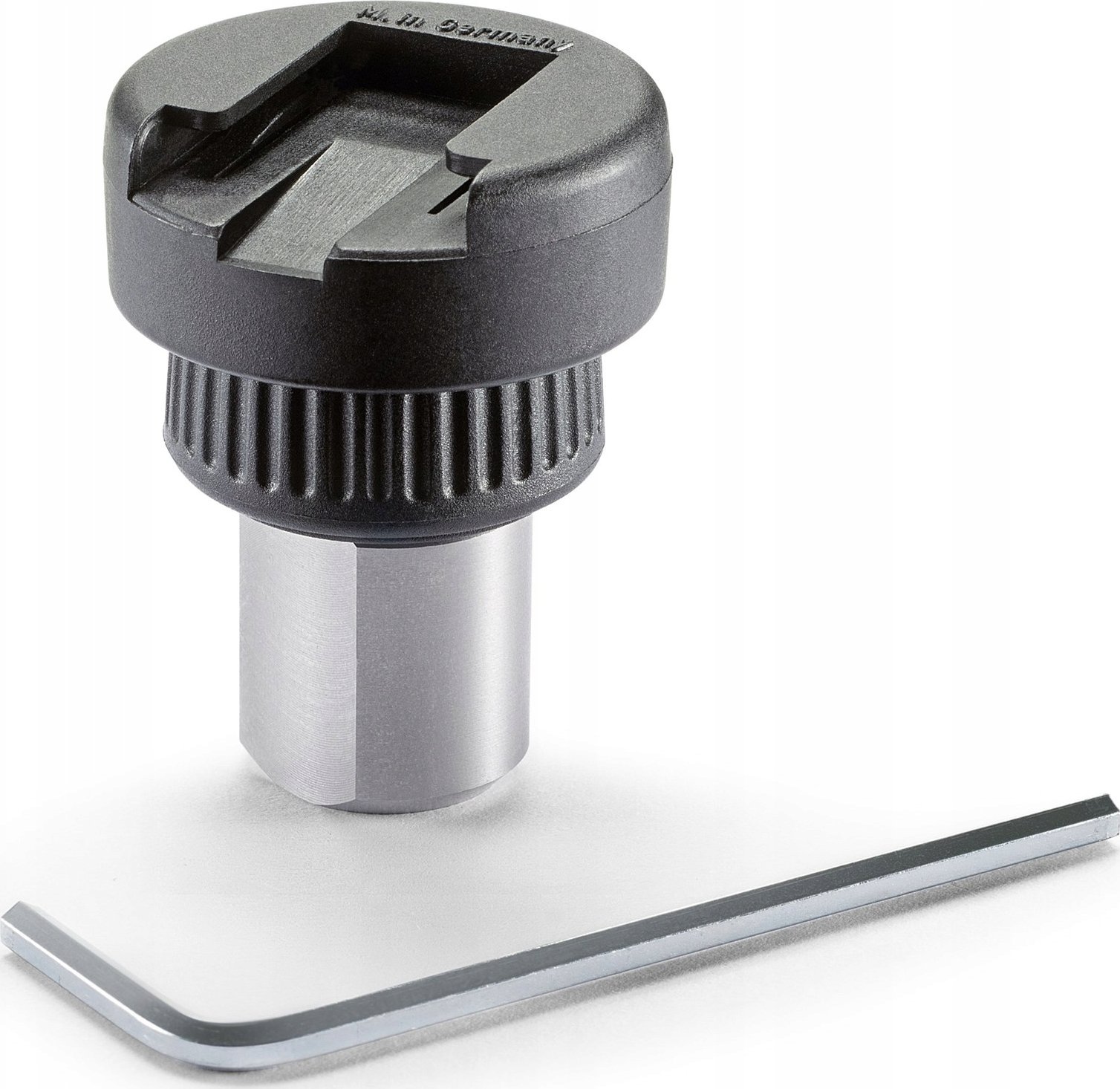 Adapter hot shoe Manfrotto 244Mini 244Micro, për aksesorë kamerë, i zi