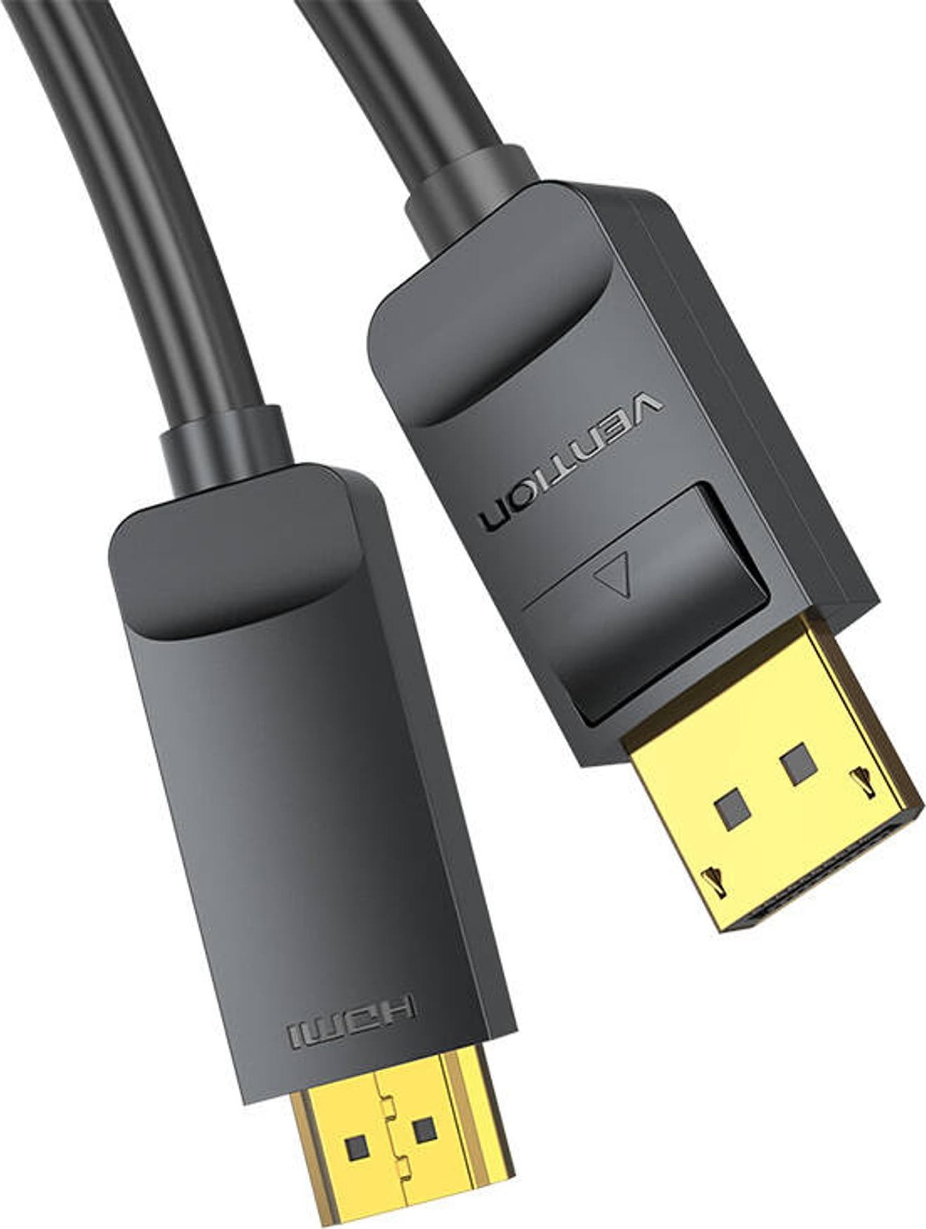 Kabllo Vention DisplayPort në HDMI, 4K, 2m, e zezë