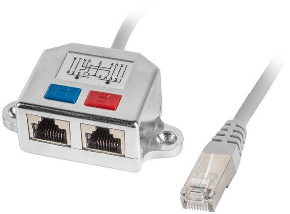 Shpërndarës Lanberg Lan RJ45 - 2x RJ45 FTP (AD-0026-S)