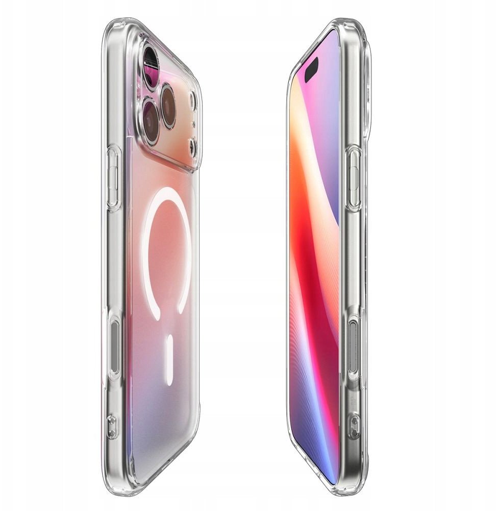 Mbulesë telefoni Spigen Ultra Hybrid MagSafe për iPhone 17 Pro, transparente, e bardhë