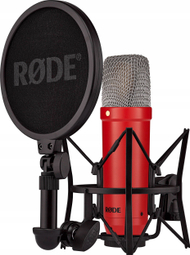 Mikrofon kondensator Nady NT-1, për studio dhe podcast, i kuq