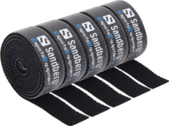 Rrip kabllosh Sandberg Cable Velcro Strap, set 5 copë, 1m, i zi