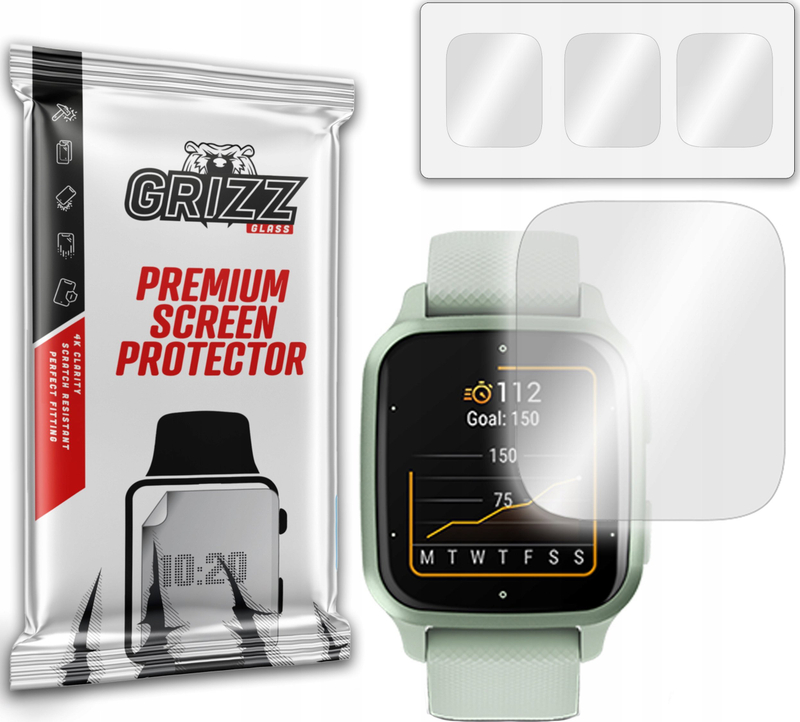 Mbrojtës ekrani GrizzGlass Hydrogel Film, për Garmin Venu SQ 2, transparant