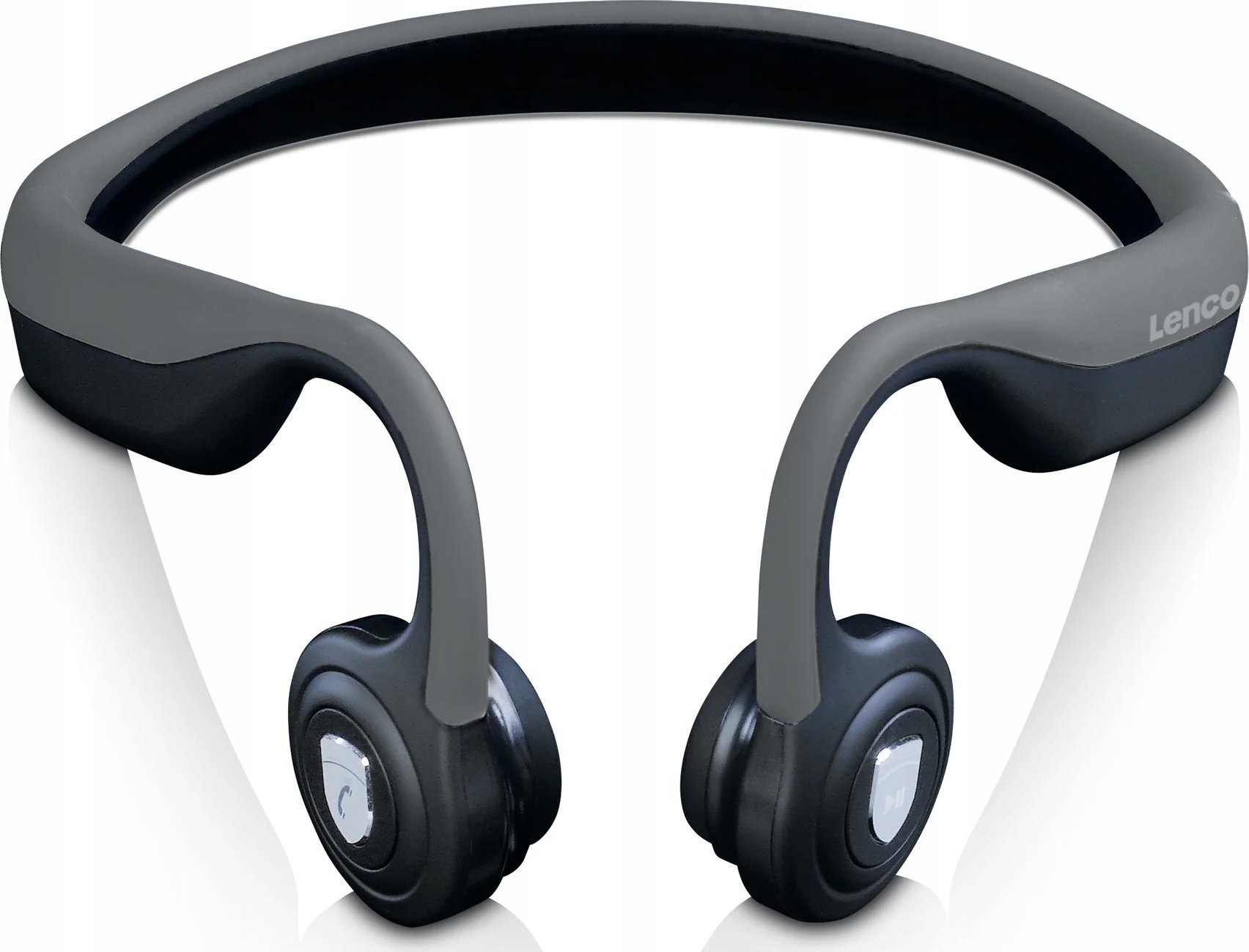 Kufje pa tela Lenco HBC-200GY, bone conduction, Bluetooth 5.0, të zeza