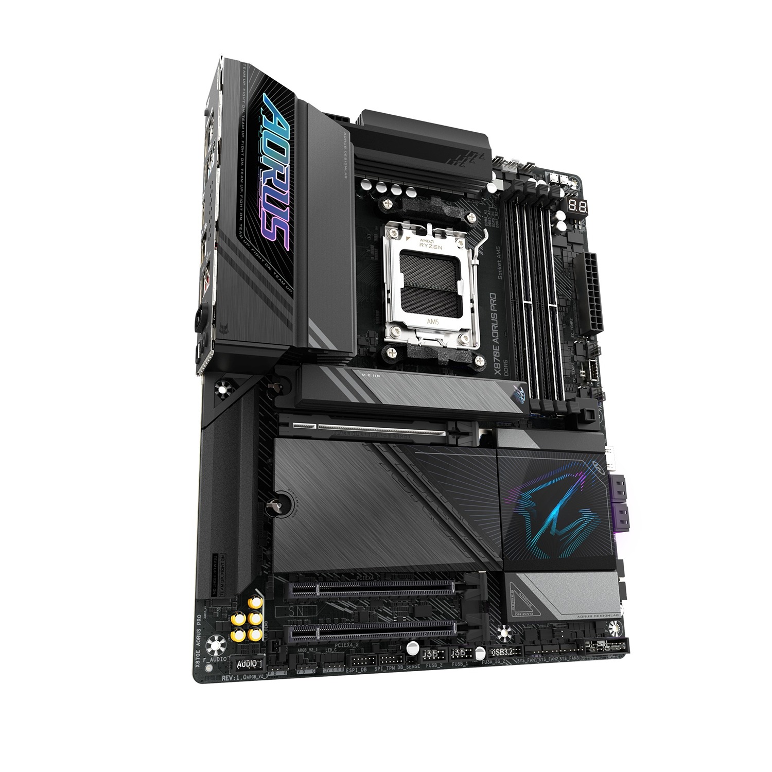 Pllakë amë Gigabyte X870E AORUS PRO, AMD Ryzen 9000, 256GB DDR5, 4xPCIe 5.0, e zezë 2