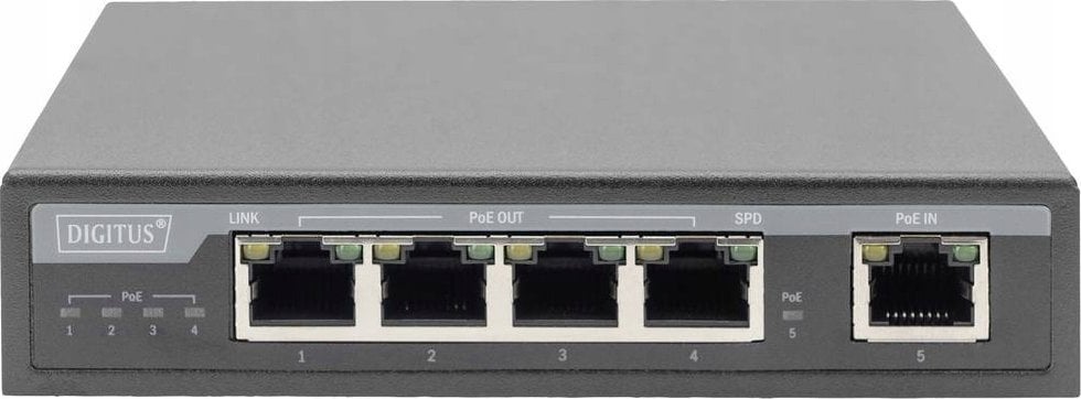 Zgjatues rrjeti Digitus 4 Port Gigabit PoE, 60W