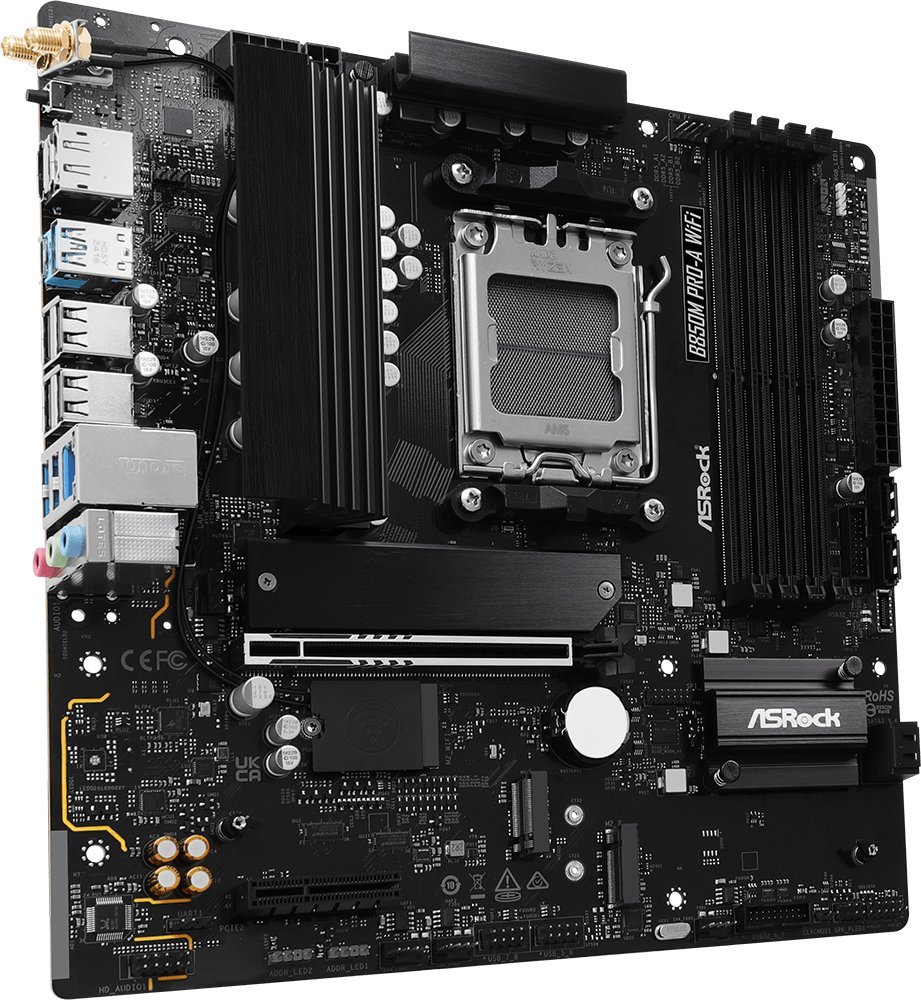 Pllakë amë Asrock B850M Pro-A WiFi, AMD AM5, DDR5, Micro ATX 3