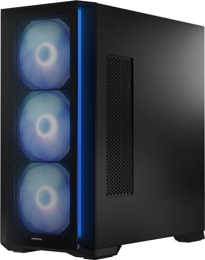 Kasë Modecom Horizon Flow ARGB, e zezë, Midi Tower