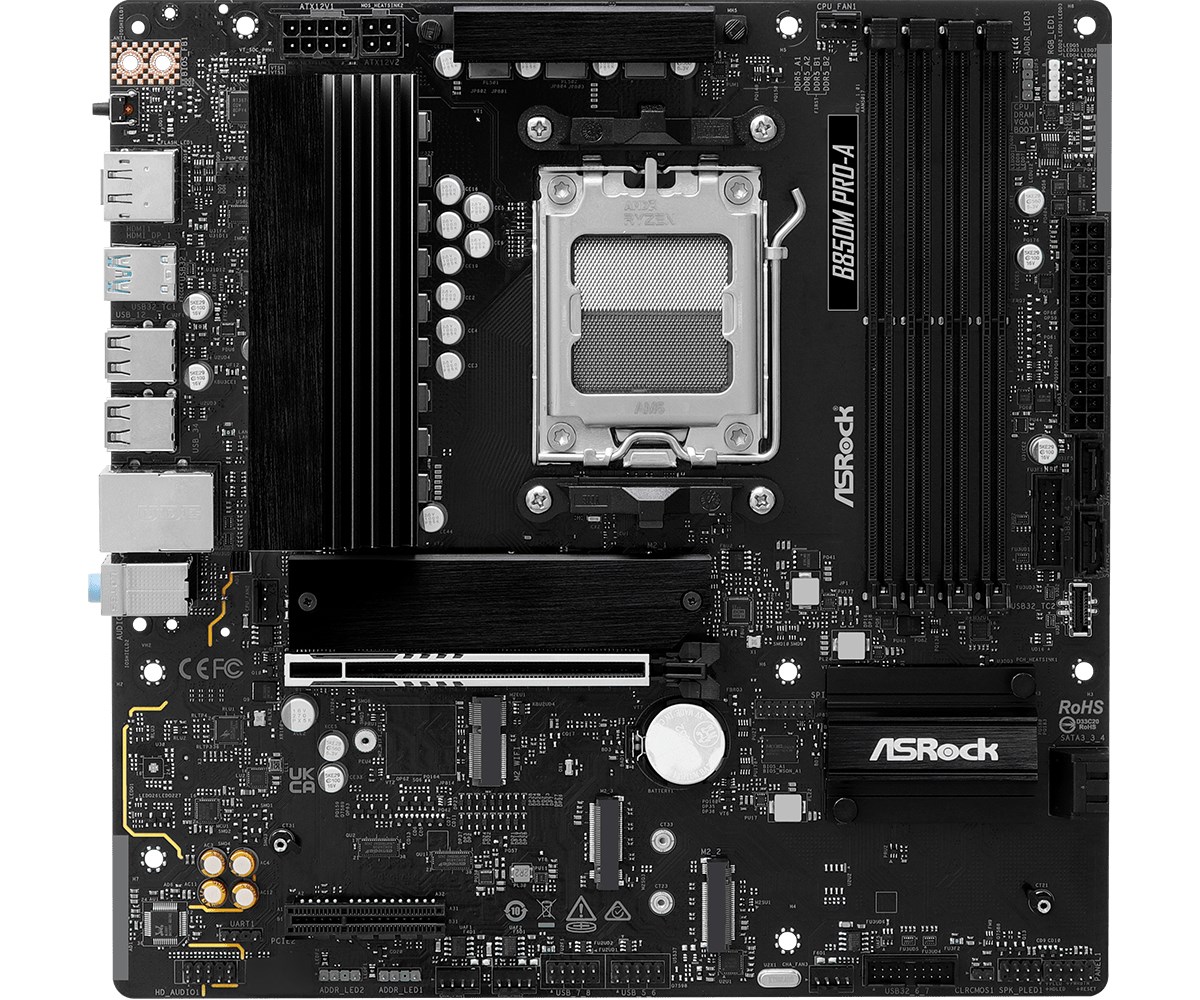 Pllakë amë Asrock B850M Pro-A, Socket AM5, DDR5, Micro ATX, e zezë
