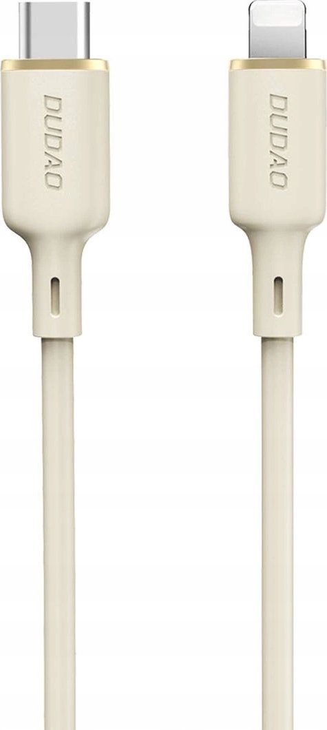 Kabllo karikimi Dudao L7SCL, USB C në Lightning, 30W, 1m, bezhë