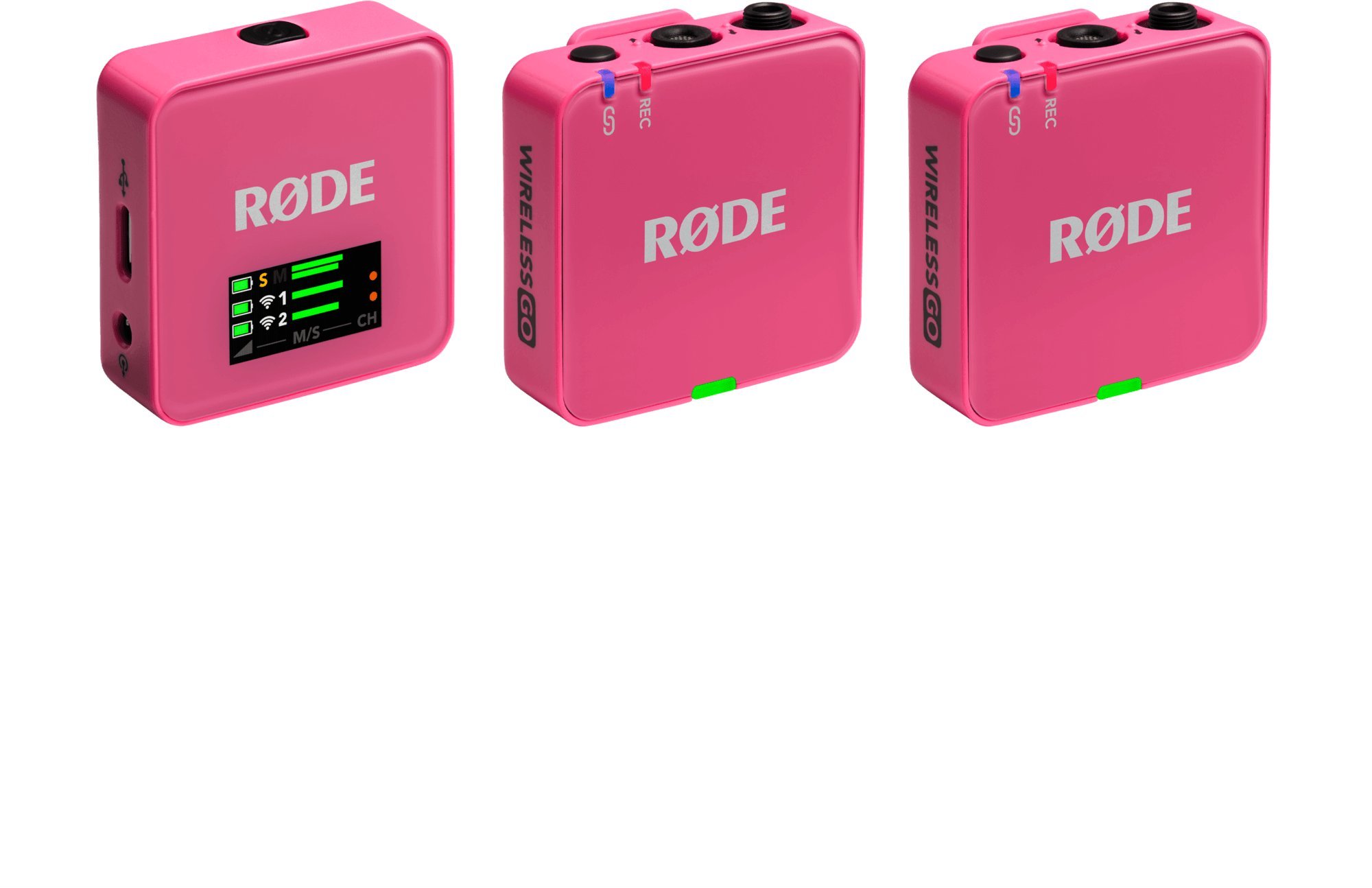 Sistem mikrofoni pa tela Rode Wireless GO Gen 3, 32 bit, 2.4 GHz, rozë