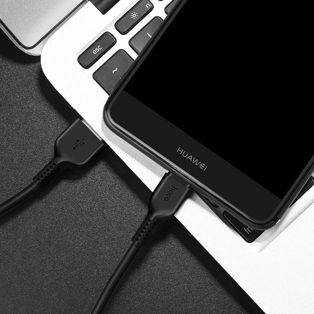 Kabllo USB Hoco USB A në USB C, 1 m, e zezë