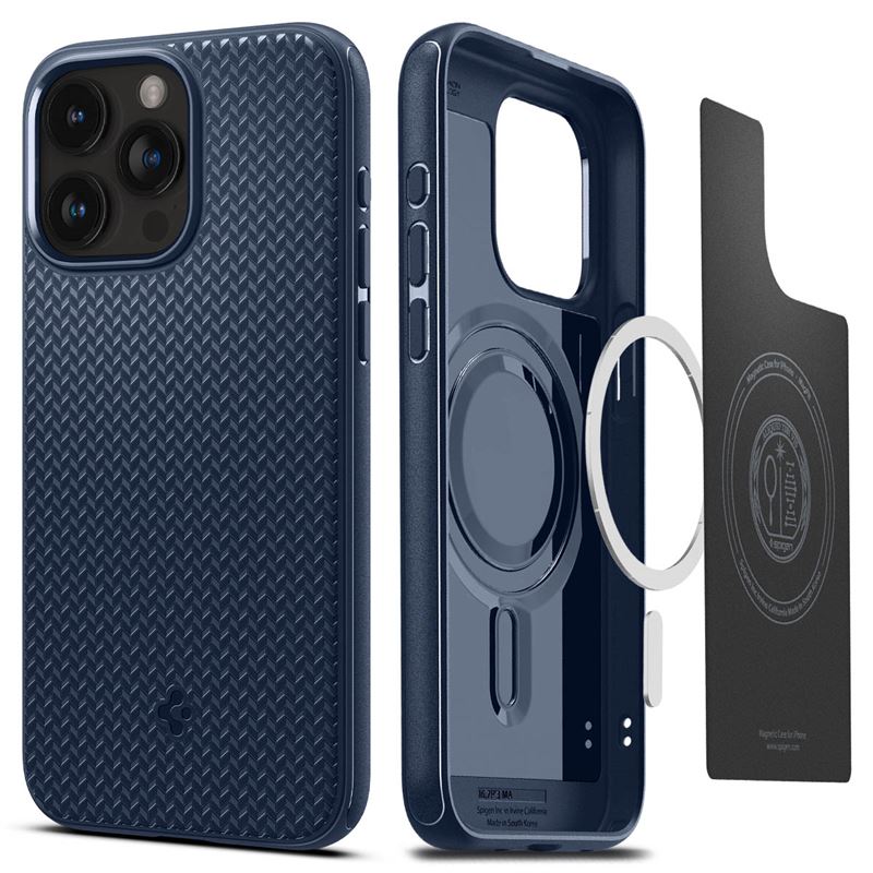 Mbrojtëse Spigen Mag Armor MagSafe për iPhone 15 Pro Max, e kaltër