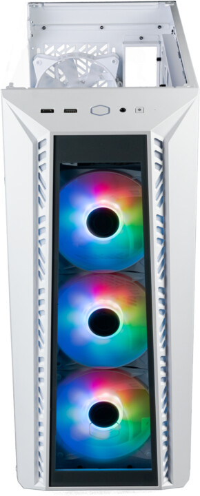 Kasë kompjuteri Cooler Master MasterBox 520, anë transparente, e bardhë